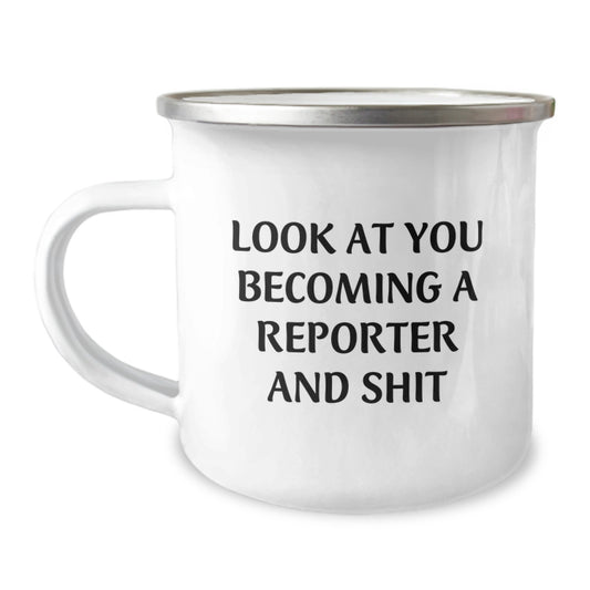 Birthday Gift for Her Reporter Camping Mug – At You Becoming A Reporter - Image 1