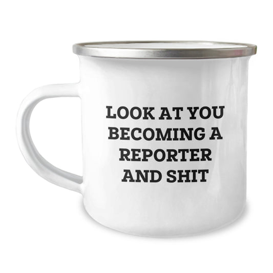 Reporter Keepsake Camping Mug Stainless Steel Birthday Gift for Him - Image 1