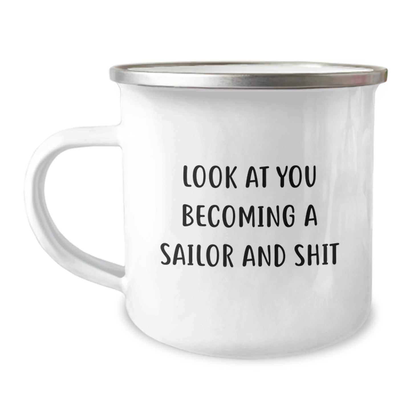 Sailor Keepsake Camping Mug for Him Birthday Gift with Bold Quote - Image 1