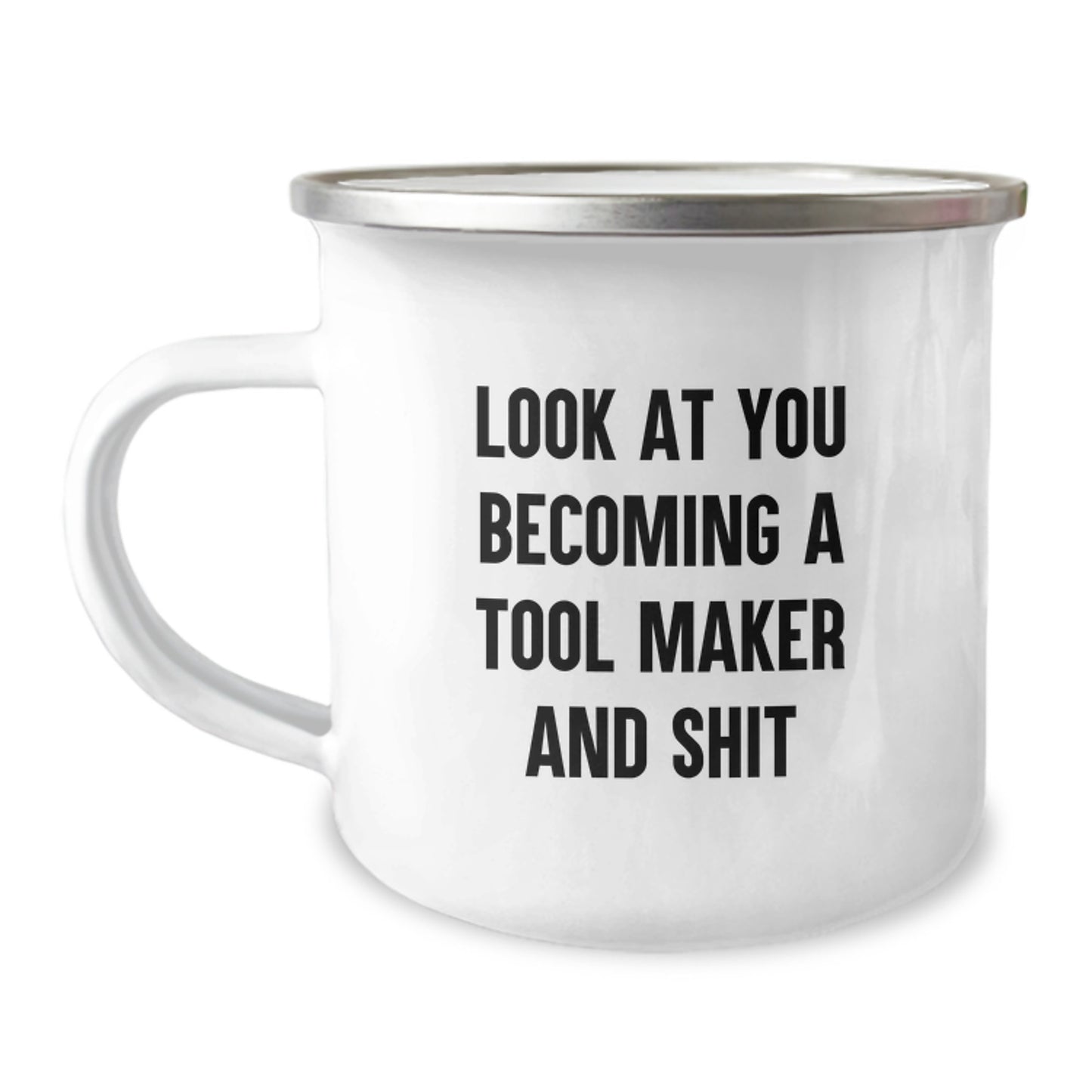 Tool Maker Keepsake Camping Mug for Him Birthday Gift with Enamel Finish - Image 1