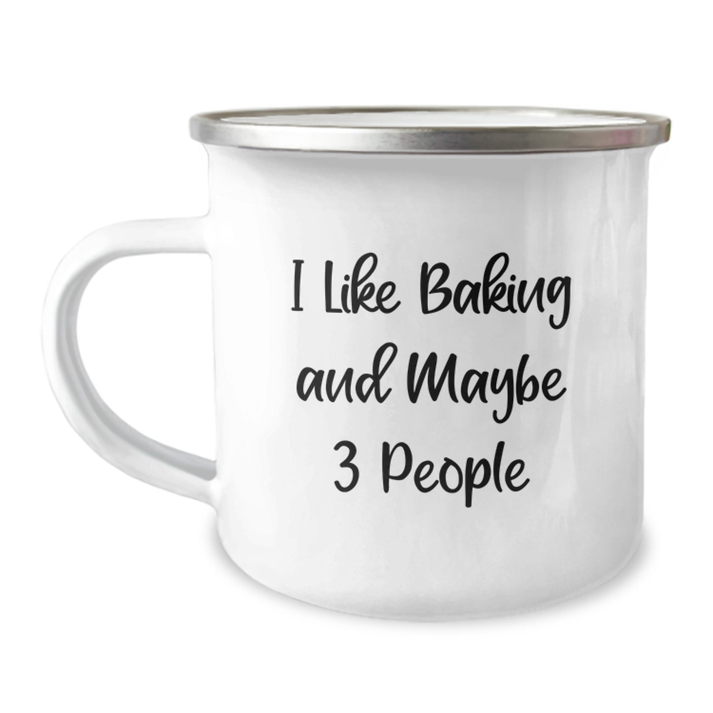 Funny Baking Gifts for Graduation - I Like Baking And Maybe 3 People Camping Mug Gifts from Family for Friends - Image 1
