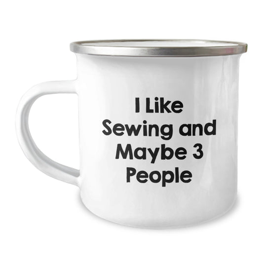 Gifts from Friends and Family for Sewing Enthusiasts, Graduation Unique Gifts, Funny Camping Mug for Men and Women - Image 1
