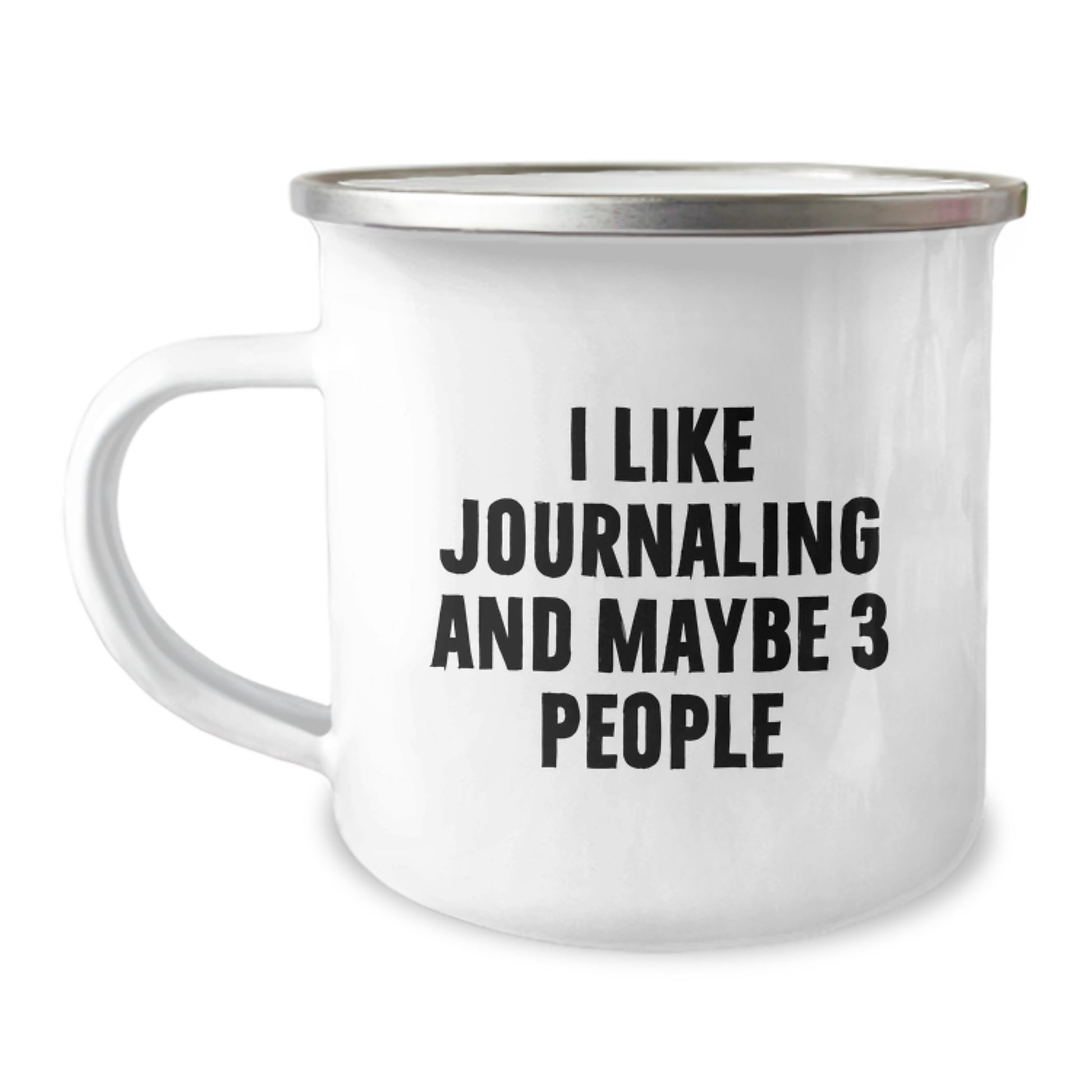 Funny Journaling Gifts for Friends from Family - I Like Journaling And Maybe 3 People Camping Mug for Graduation Unique Gifts - Image 1