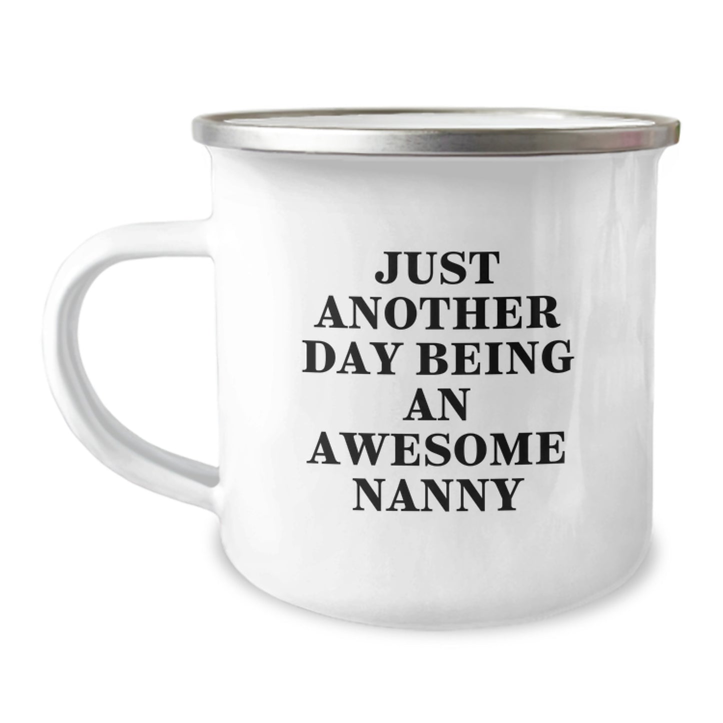 Nanny Keepsake Camping Mug for Him Birthday Gift with Enamel Finish - Image 1