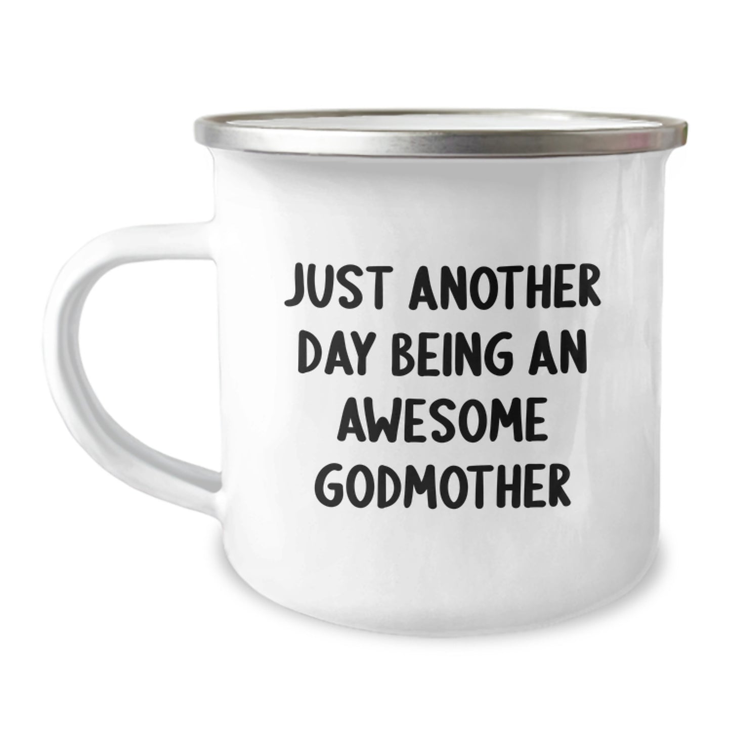 Godmother Keepsake Camping Mug for Him Birthday Gift with Quote - Image 1