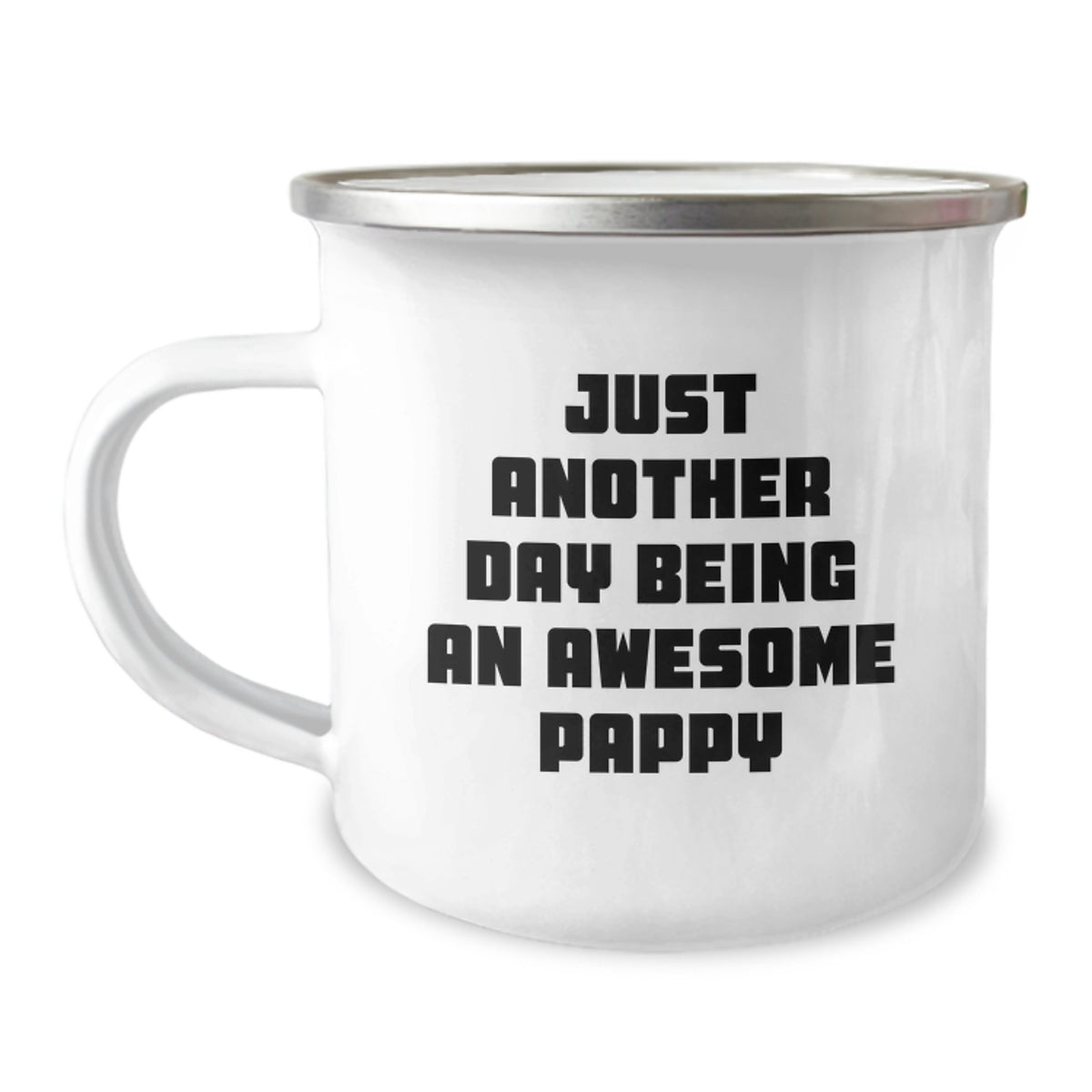 Funny Pappy Gifts, Birthday Unique Mugs for Pappy, Just Another Day Being An Awesome Pappy Stainless Steel Camping Mug - Image 1