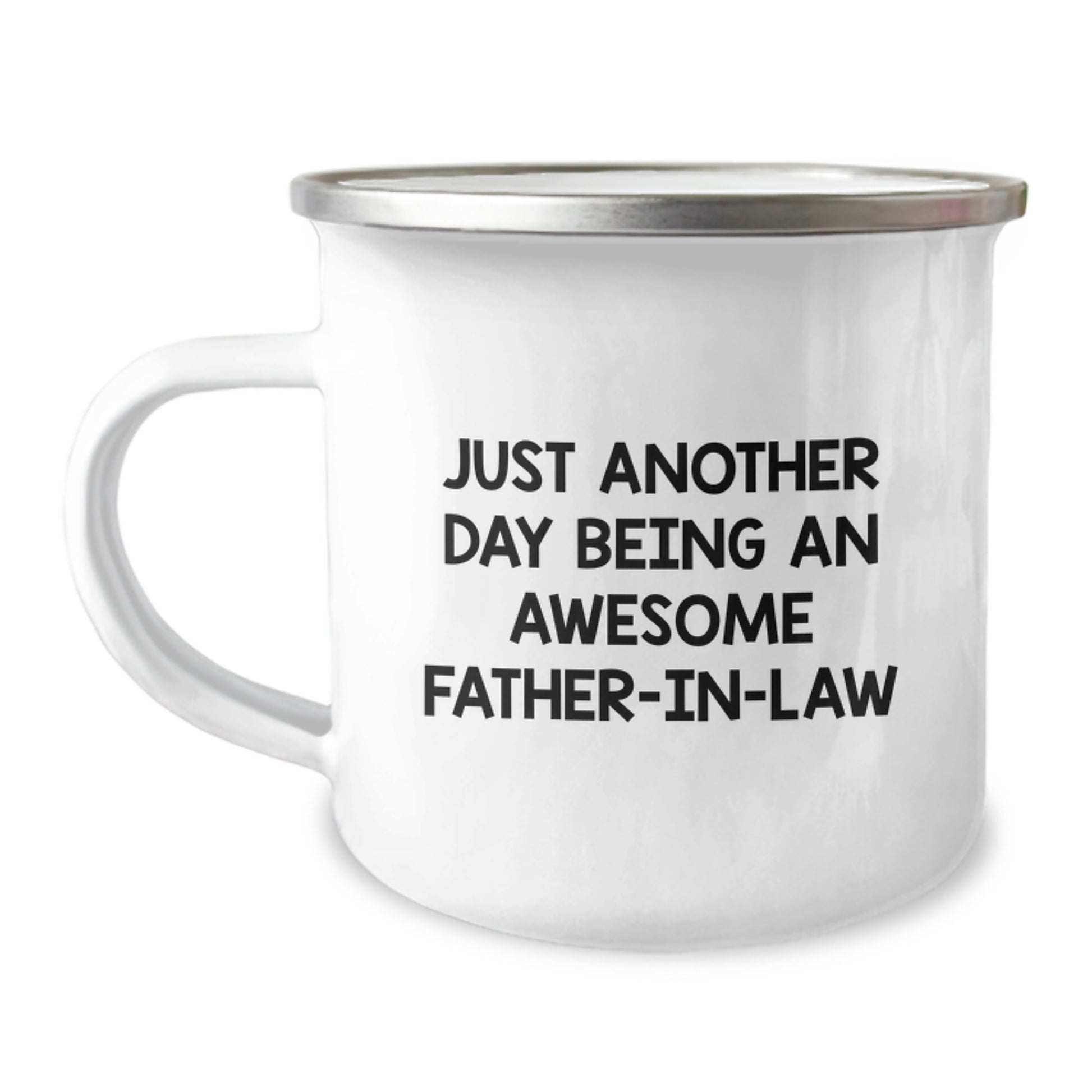 Father-in-law Keepsake Stainless Steel Camping Mug Birthday Gift for Him - Image 1