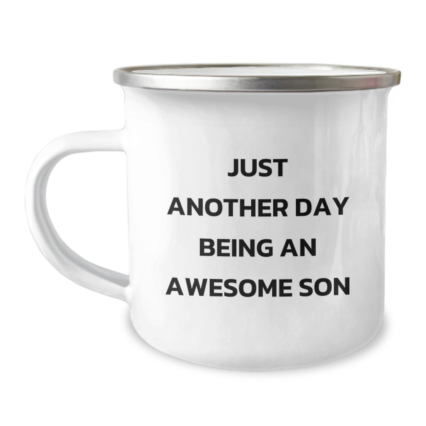 Son Keepsake Camping Mug Birthday Gift for Him Awesome Now - Image 1