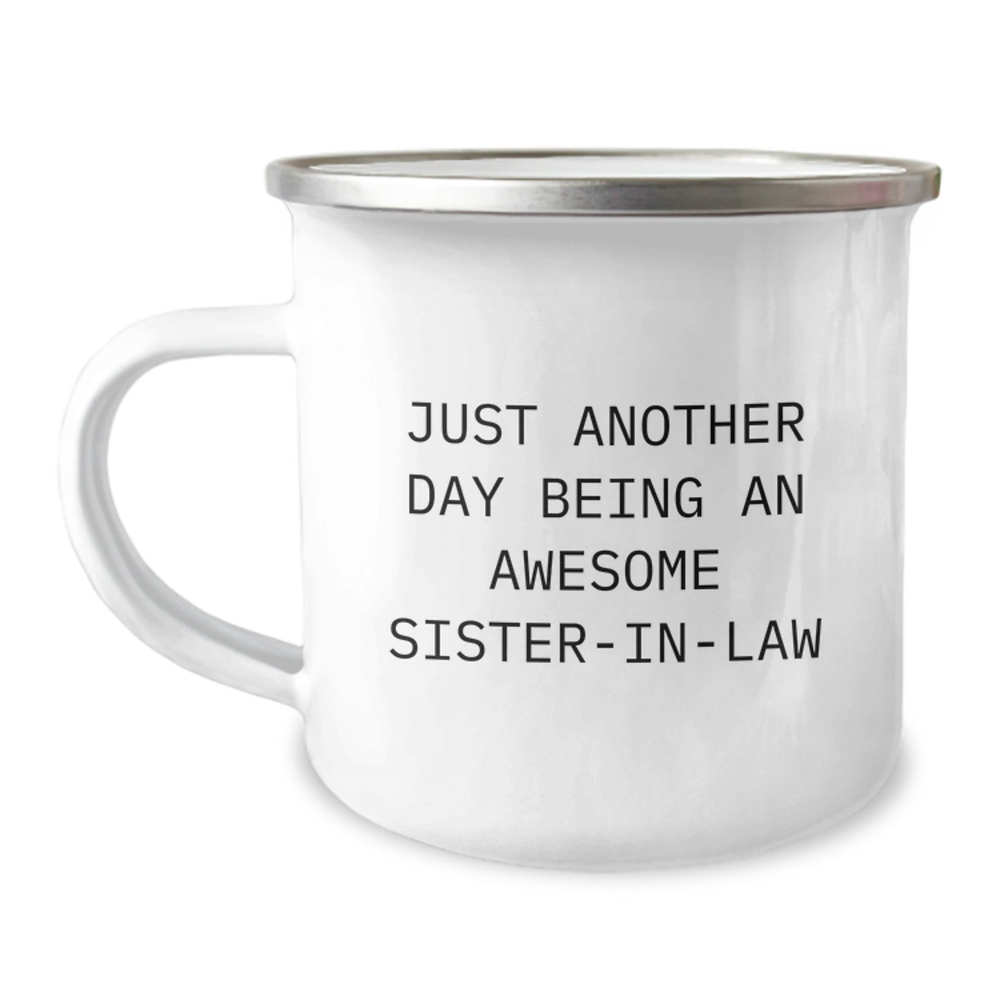 Birthday Gift for Her Sister-in-Law Camping Mug Present with Quote - Image 1