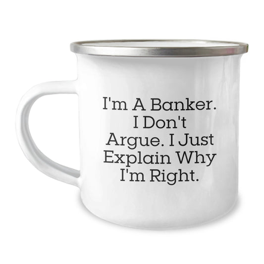 Funny Banker Gifts from Friends - Birthday Unique Gifts for Banker Men - Camping Mug for Banker Enthusiasts - Image 1