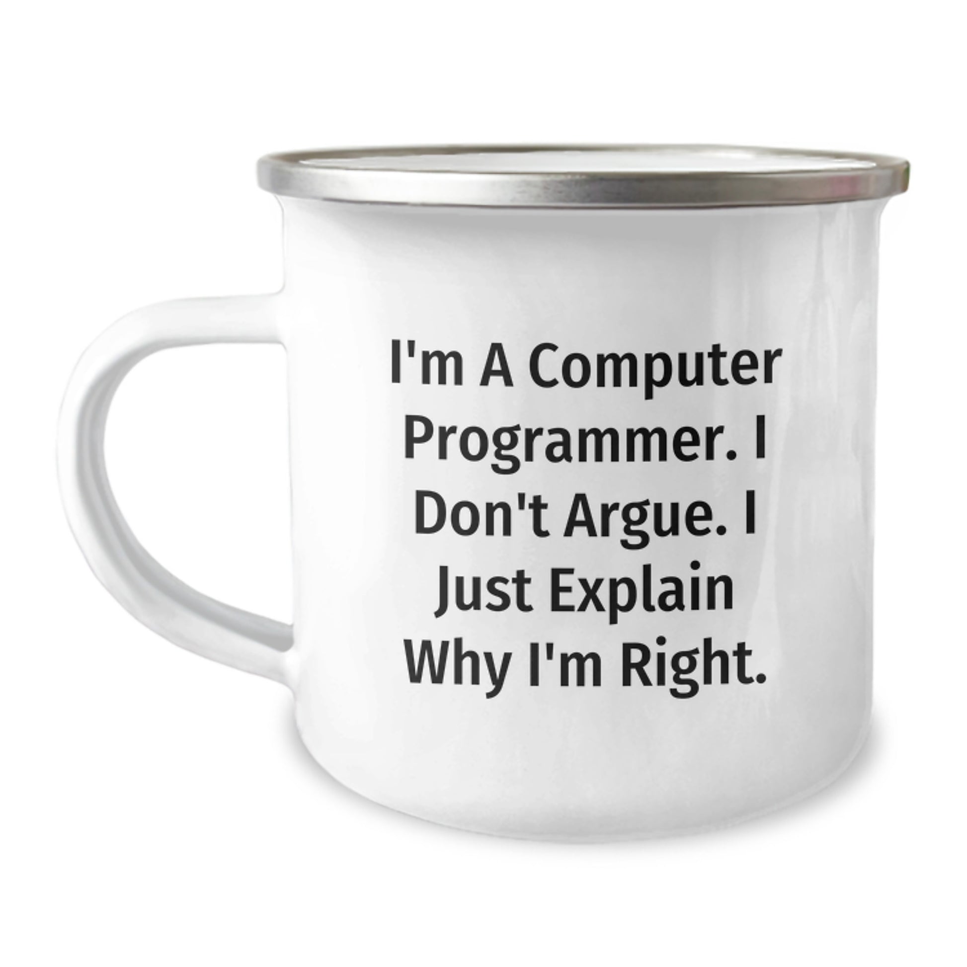 Funny Computer Programmer Gifts from Mom, A Unique Mother's Day Unique Gifts for Computer Programmer Friends and Family, Camping Mug - Image 1
