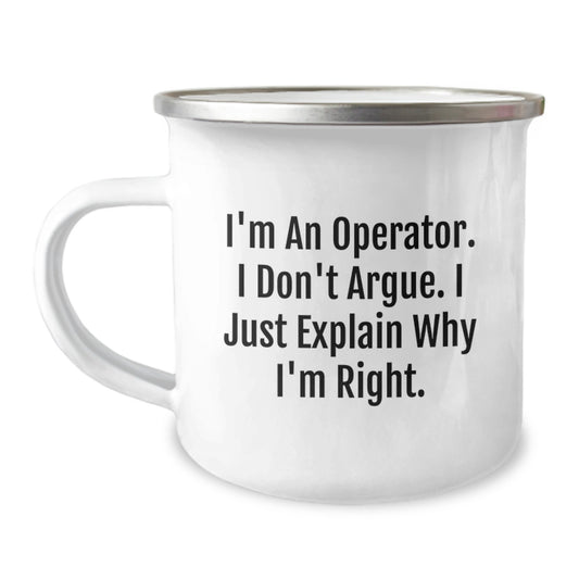 Birthday Gift for Her Operator Camping Mug Present with Stainless Steel - Image 1