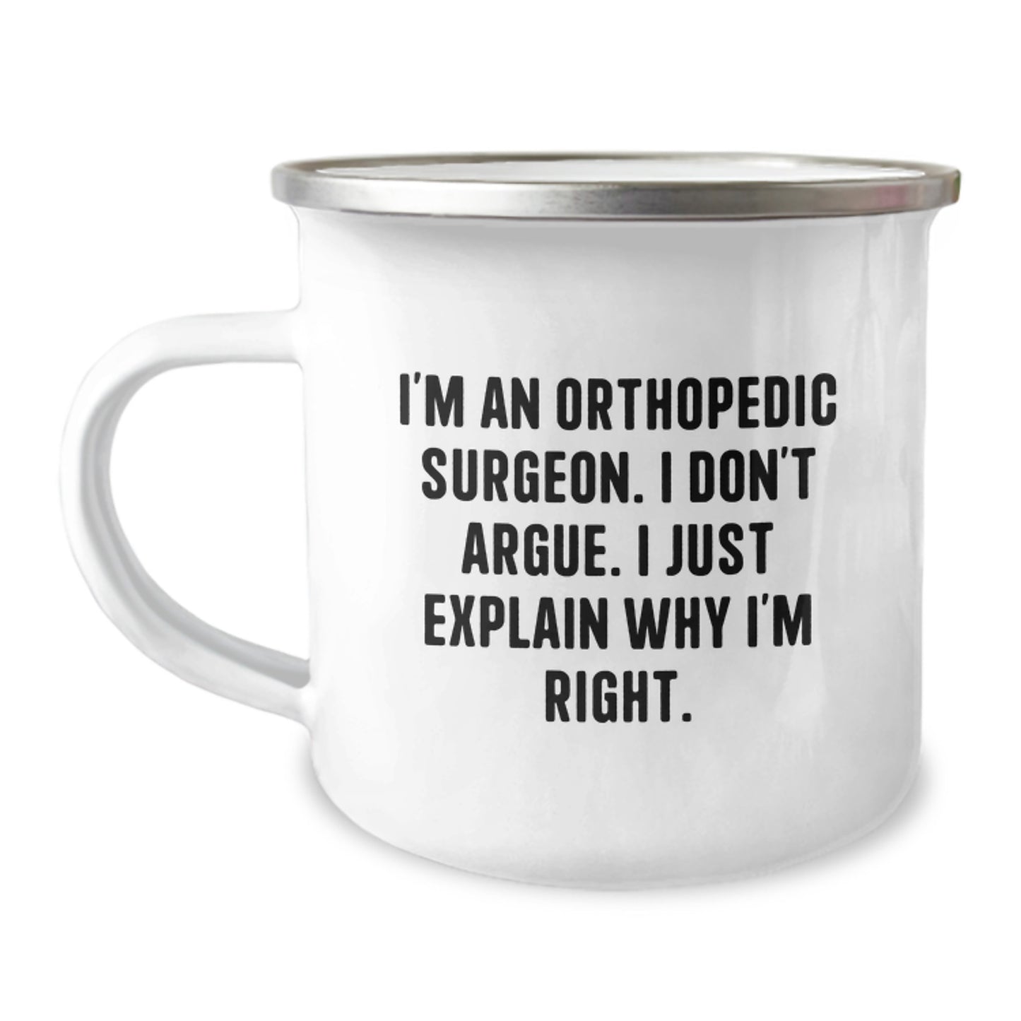 Orthopedic Surgeon Keepsake Camping Mug for Him Birthday Gift Stainless - Image 1