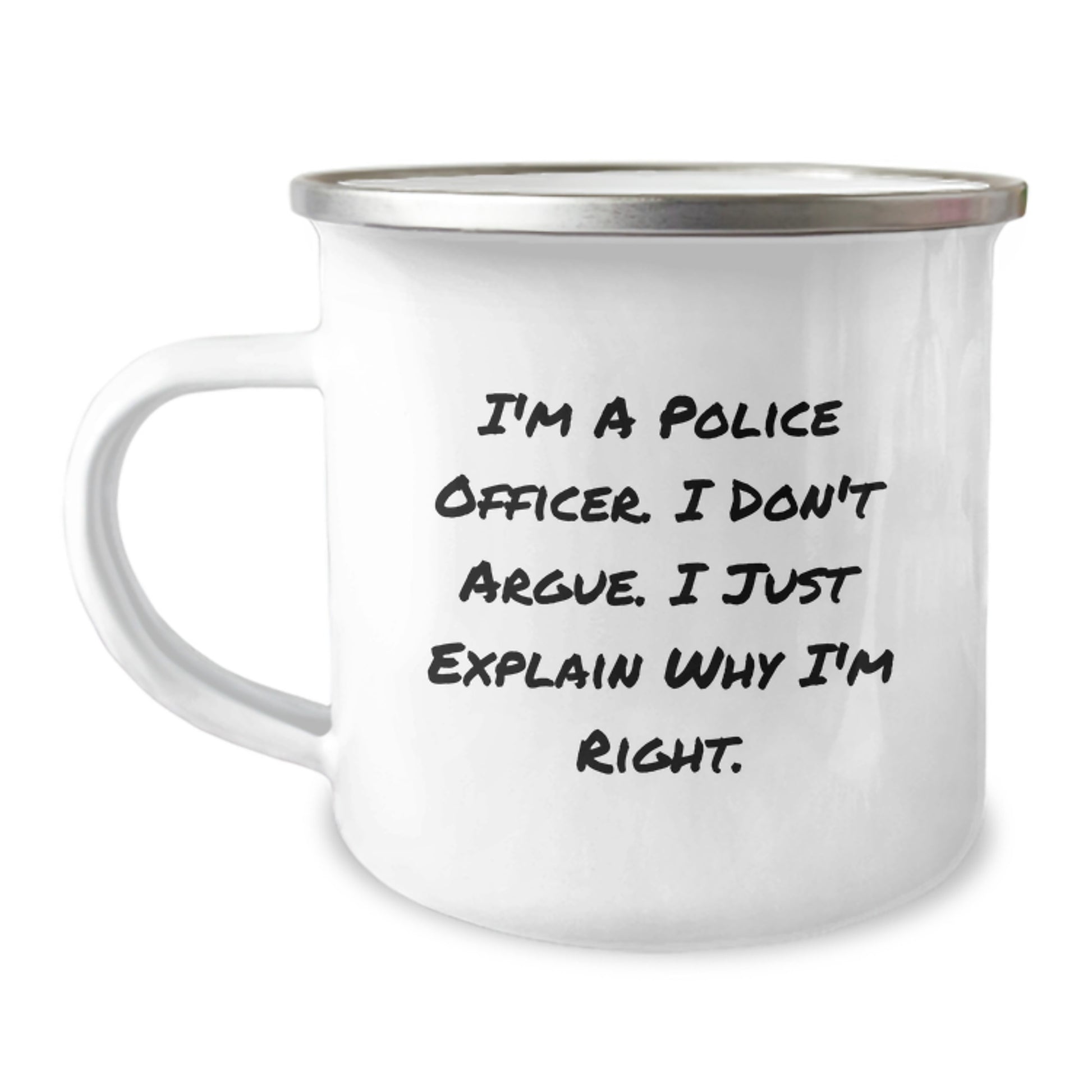 Police Officer Keepsake Camping Mug for Him Birthday Gift Stainless - Image 1