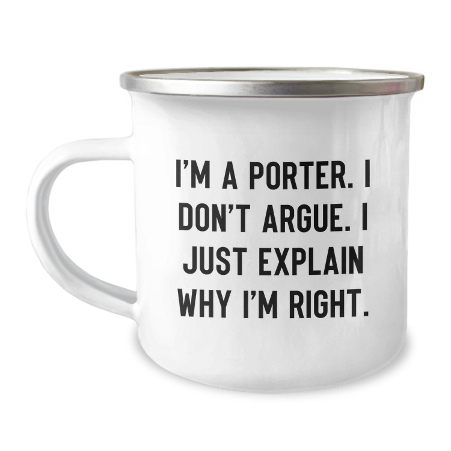 Unique Gifts from Men to Porter for Valentine's - Funny Camping Mug - Image 1