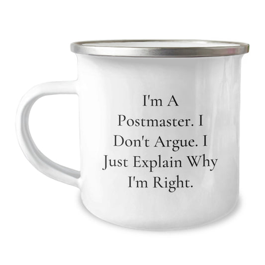 Funny Postmaster Gifts for Men, Gifts from Friends to Postmaster with Camping Mug, Valentine's Unique Gifts - Image 1