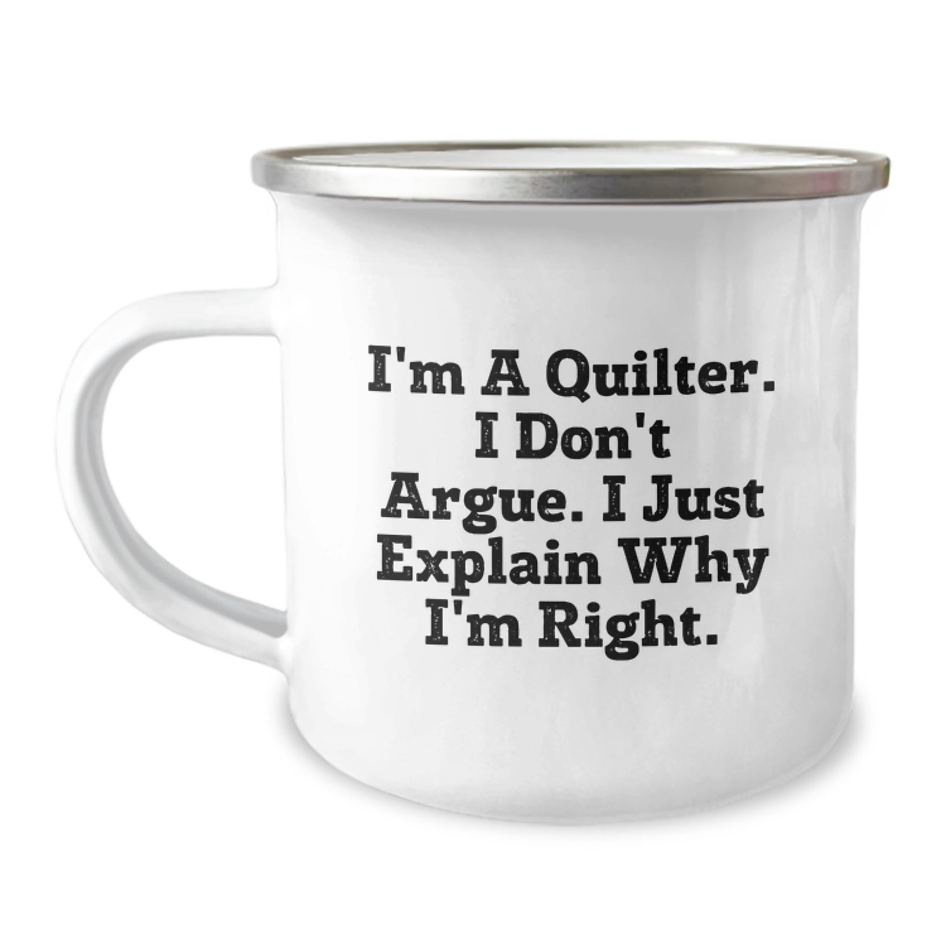 Quilter Gifts, Funny Camping Mug for Men, Women, Friends and Family, Perfect Graduation Unique Gifts from a Quilter - Image 1
