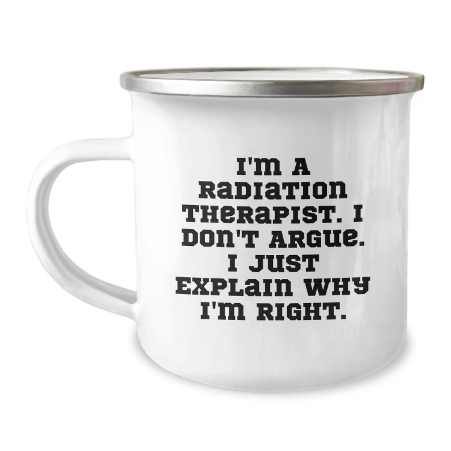 Funny Radiation Therapist Gifts, Mother's Day Unique Gifts from Men, Radiation Therapist Camping Mug - Image 1