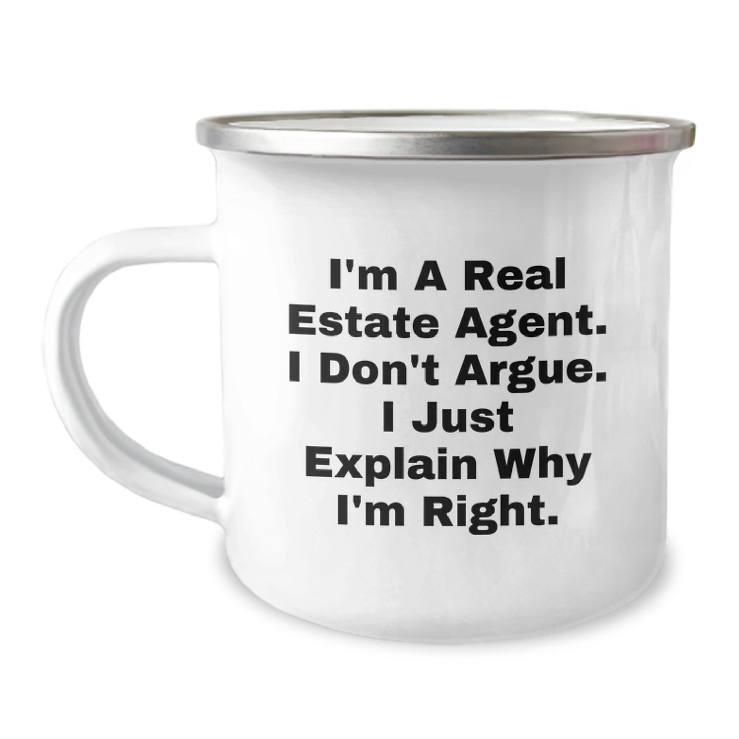 Funny Real Estate Agent Gifts for Mom, Camping Mug with Inspirational Quote - Gifts from Family, Unique Mother's Day Unique Gifts - Image 1