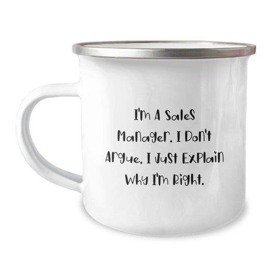 Funny Sales Manager Gifts for Her, I'm A Sales Manager, Camping Mug, Mother's Day Unique Presents from Sister to Women - Image 1