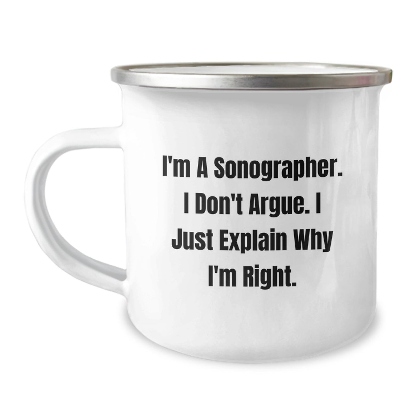 Funny Sonographer Gifts, Unique Mother's Day Unique Gifts for Sonographers, Camping Mug, I'm A Sonographer. - Image 1