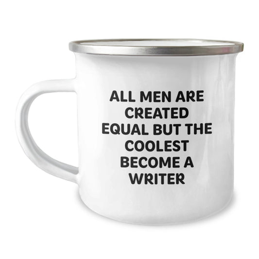 Birthday Gift for Her Writer Camping Mug – The Coolest Become A Writer - Image 1