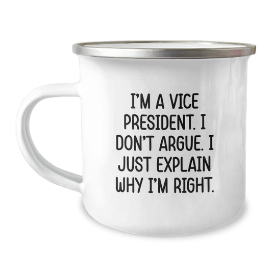 Funny Vice President Gifts for Men - Camping Mug from Friends - Graduation Unique Gifts for Vice President - Image 1