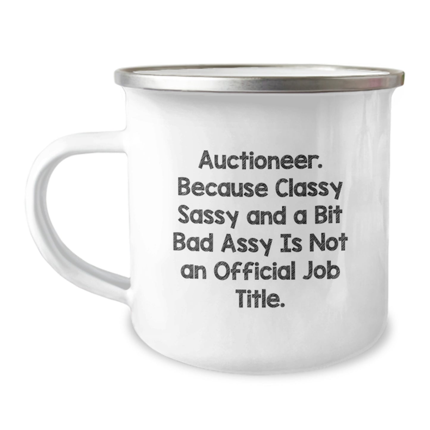 Auctioneer Keepsake Camping Mug for Him Birthday Gift - Image 1