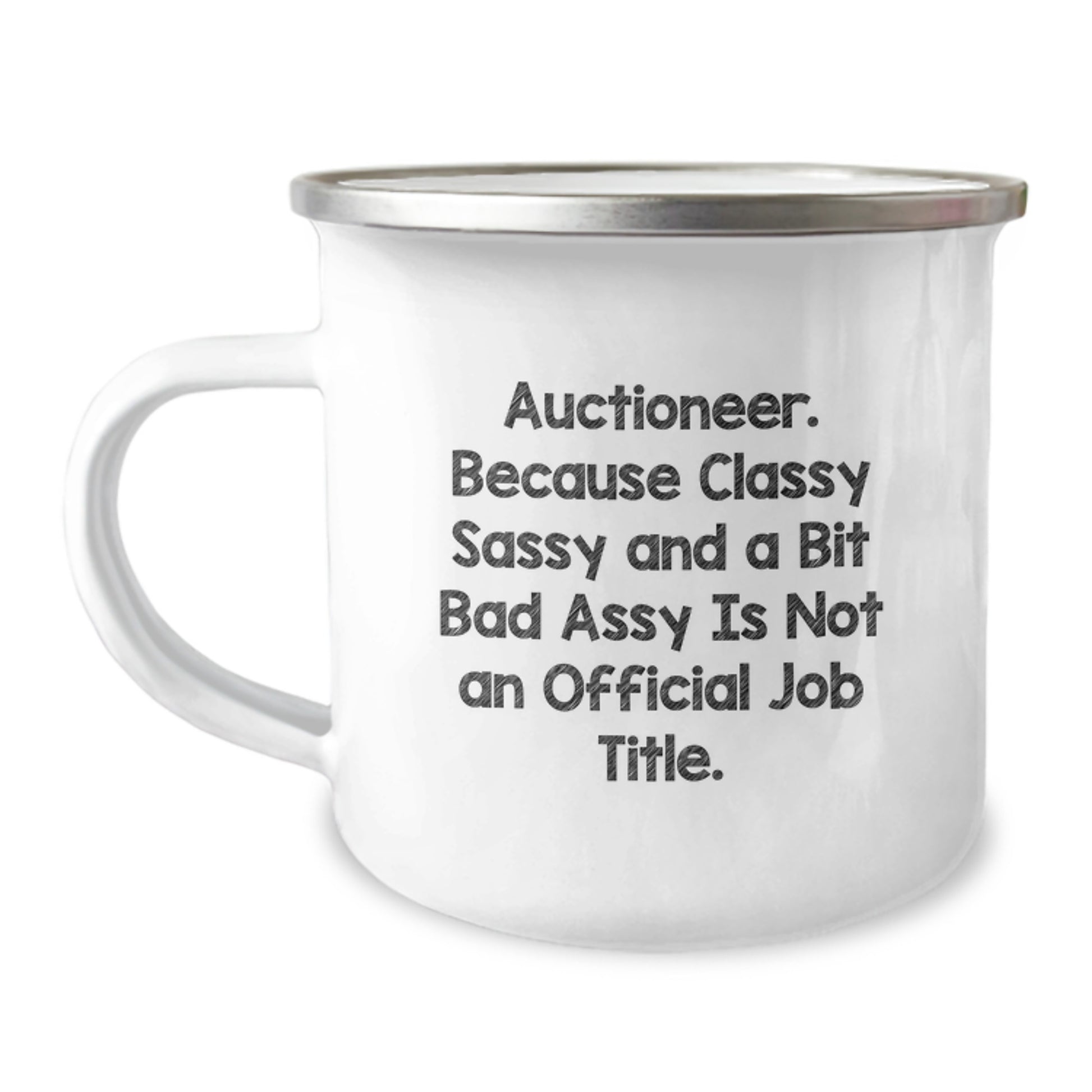 Auctioneer Keepsake Camping Mug for Him Birthday Gift - Image 1