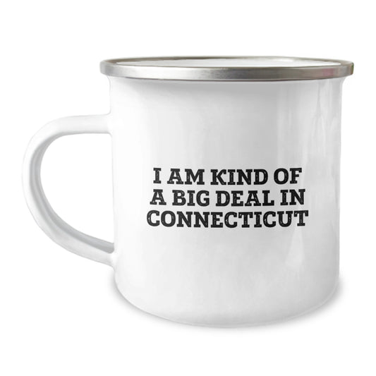 Funny Connecticut Camping Mug Gifts from Friends to Mom's Special Day - Image 1