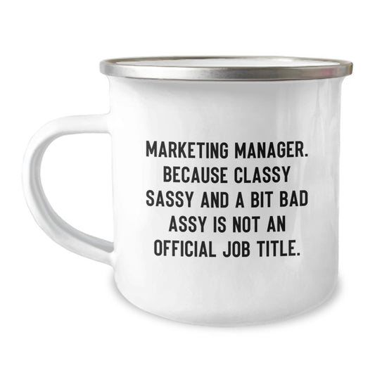 Marketing Manager Gifts, Funny Camping Mugs for Her, Unique Mother's Day Unique Gifts from Family, Funny Coffee Mugs for Marketing Manager - Image 1