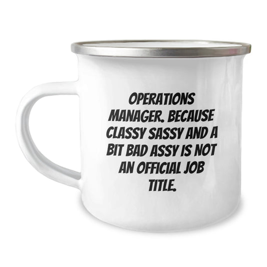 Funny Operations Manager Gifts from Friends - Valentine's Unique Gifts for Operations Manager - Stainless Steel Camping Mug - Image 1
