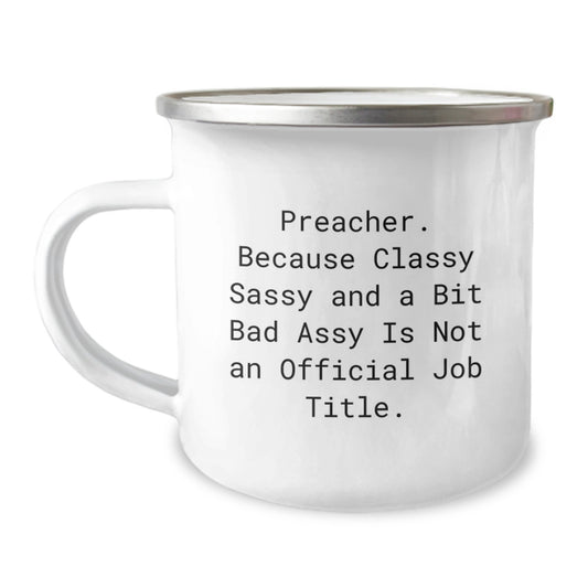 Funny Preacher Gifts from Men for Preacher - Preacher Camping Mug, Valentine's Unique Gifts - Image 1