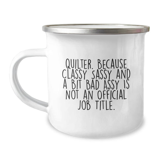 Birthday Gift Quilter Camping Mug for Her Present Bold Unforgettable - Image 1