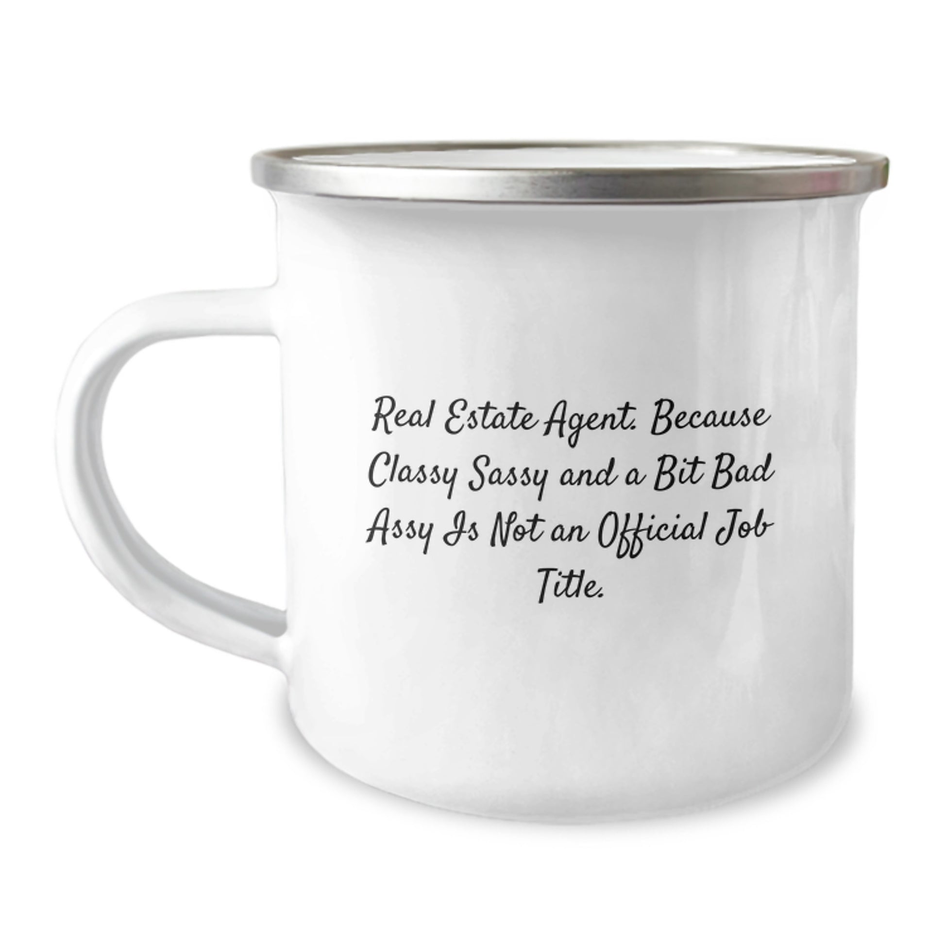 Real Estate Agent Novelty Camping Mug Birthday Gift for Friends - Image 1