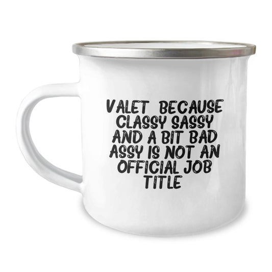 Sassy Valet Camping Mug for Friends Birthday Gift - Image 1