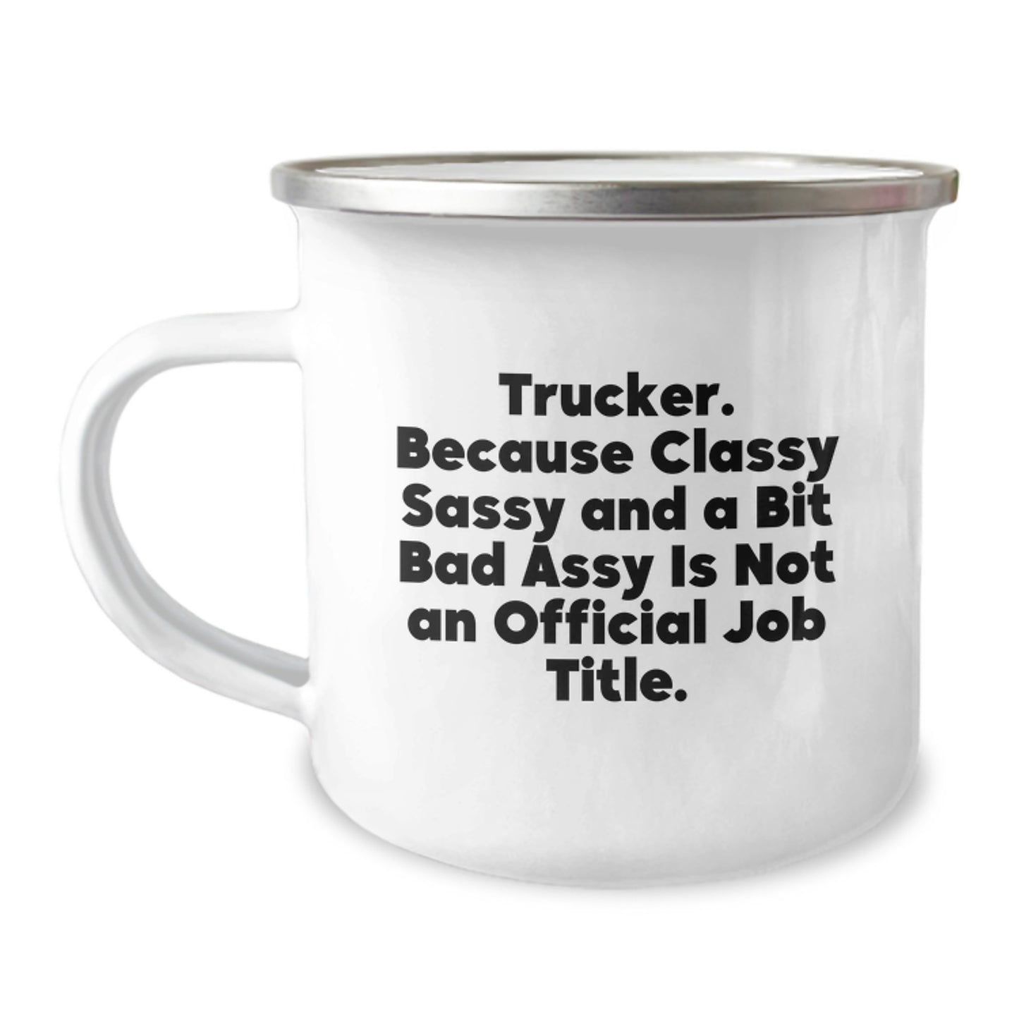 Trucker Keepsake Camping Mug for Him Birthday Gift Classic Steel - Image 1