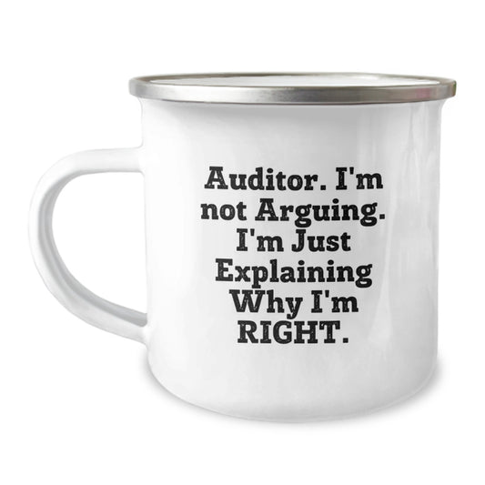Birthday Gift for Her Auditor Camping Mug Keepsake Present - Image 1
