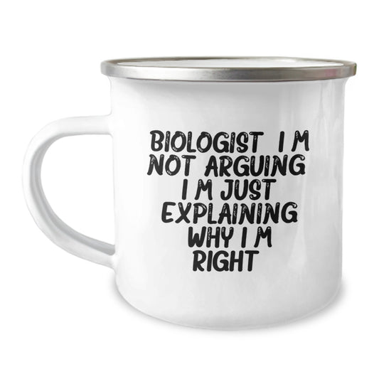 Bold Biologist Camping Mug for Friends Novelty Birthday Gift - Image 1