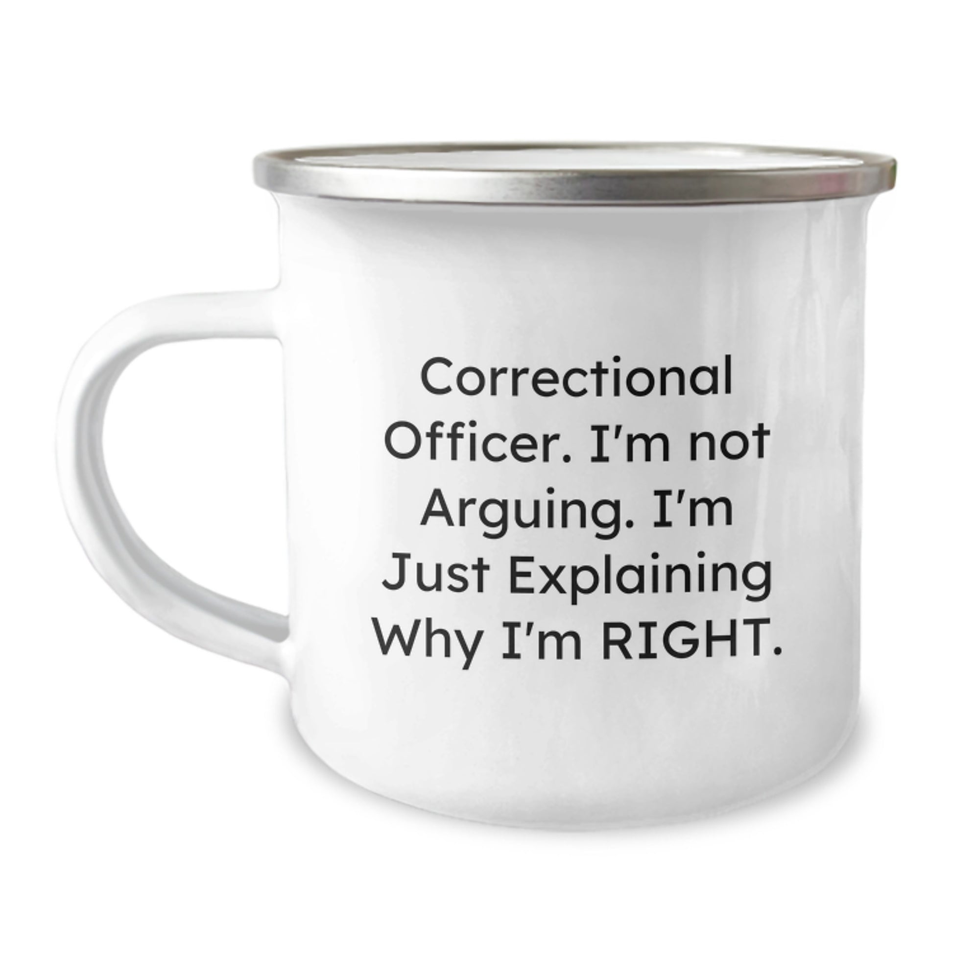 Witty Correctional Officer Camping Mug for Neighbors Birthday Gift - Image 1