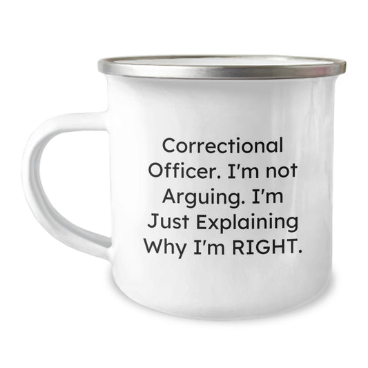 Witty Correctional Officer Camping Mug for Neighbors Birthday Gift - Image 1