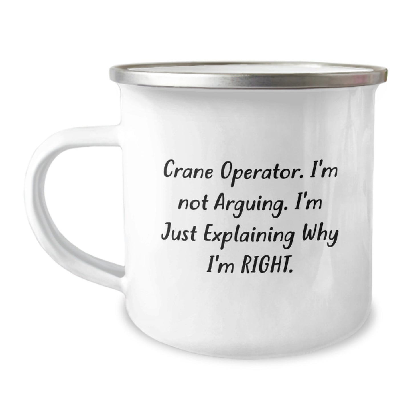 Funny Crane Operator Gifts for Men - Crane Operator Camping Mug, Gifts from Friends to Crane Operator, Unique Graduation Gifts for Crane Operator - Image 1