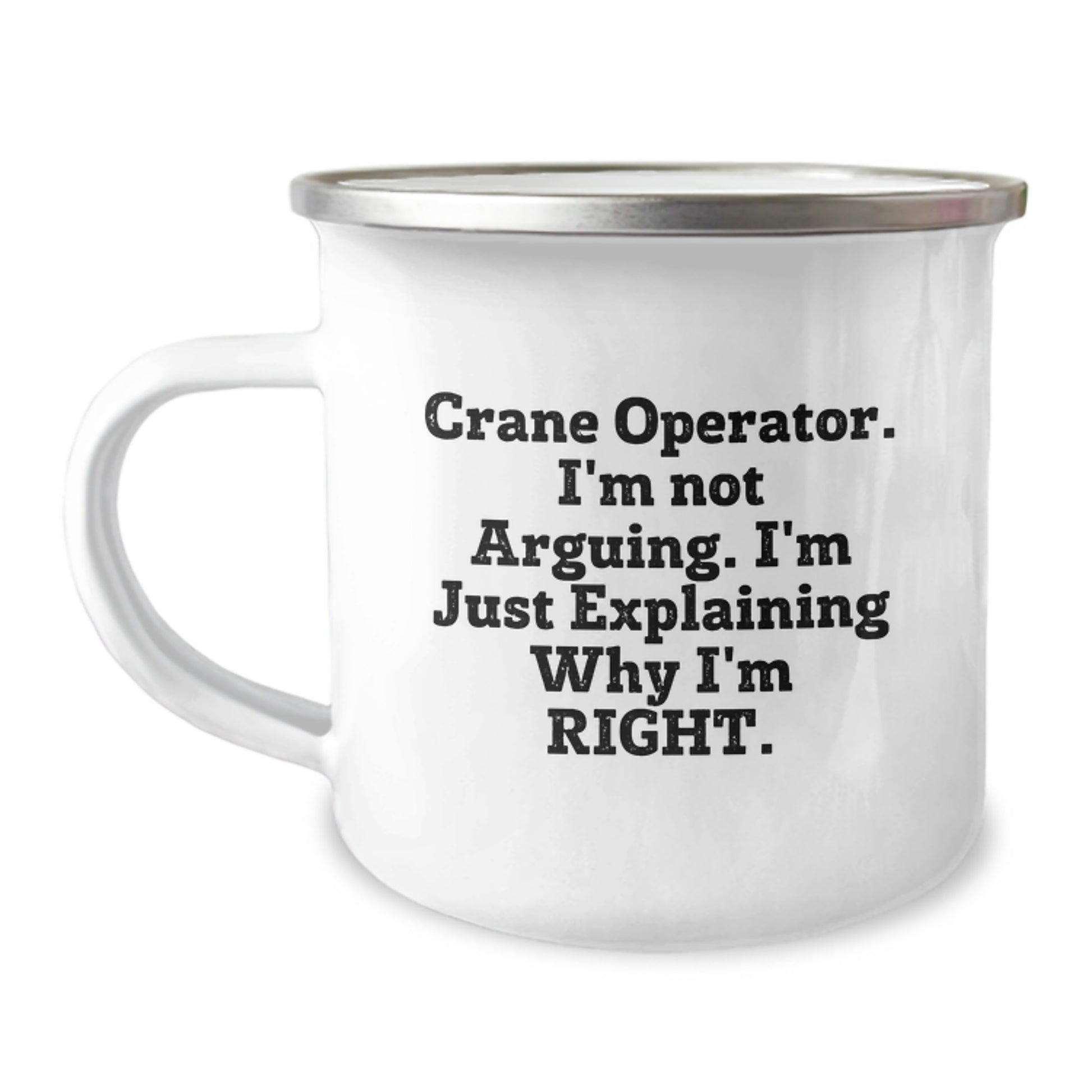 Funny Crane Operator Gifts for Men, Camping Mug for Graduation Unique Presents from Friends to Crane Operator Enthusiasts - Image 1