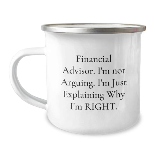 Cute Financial Advisor Gifts from Family for Men Funny Valentine's Unique Camping Mugs - Image 1