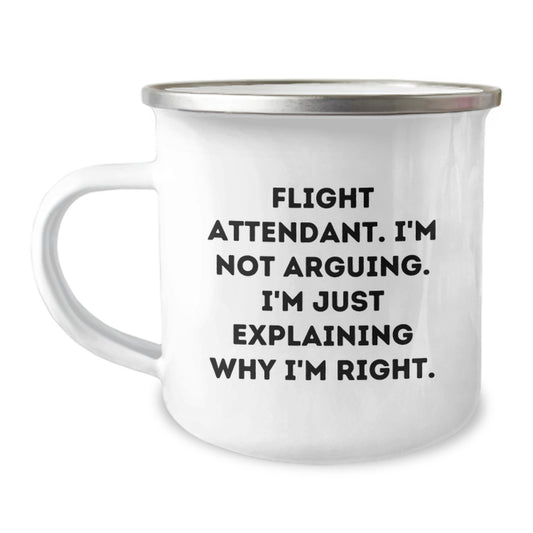 Gifts from Men to Flight Attendants, Funny Flight Attendant Camping Mug, Mother's Day Unique Gifts for Flight Attendants - Image 1