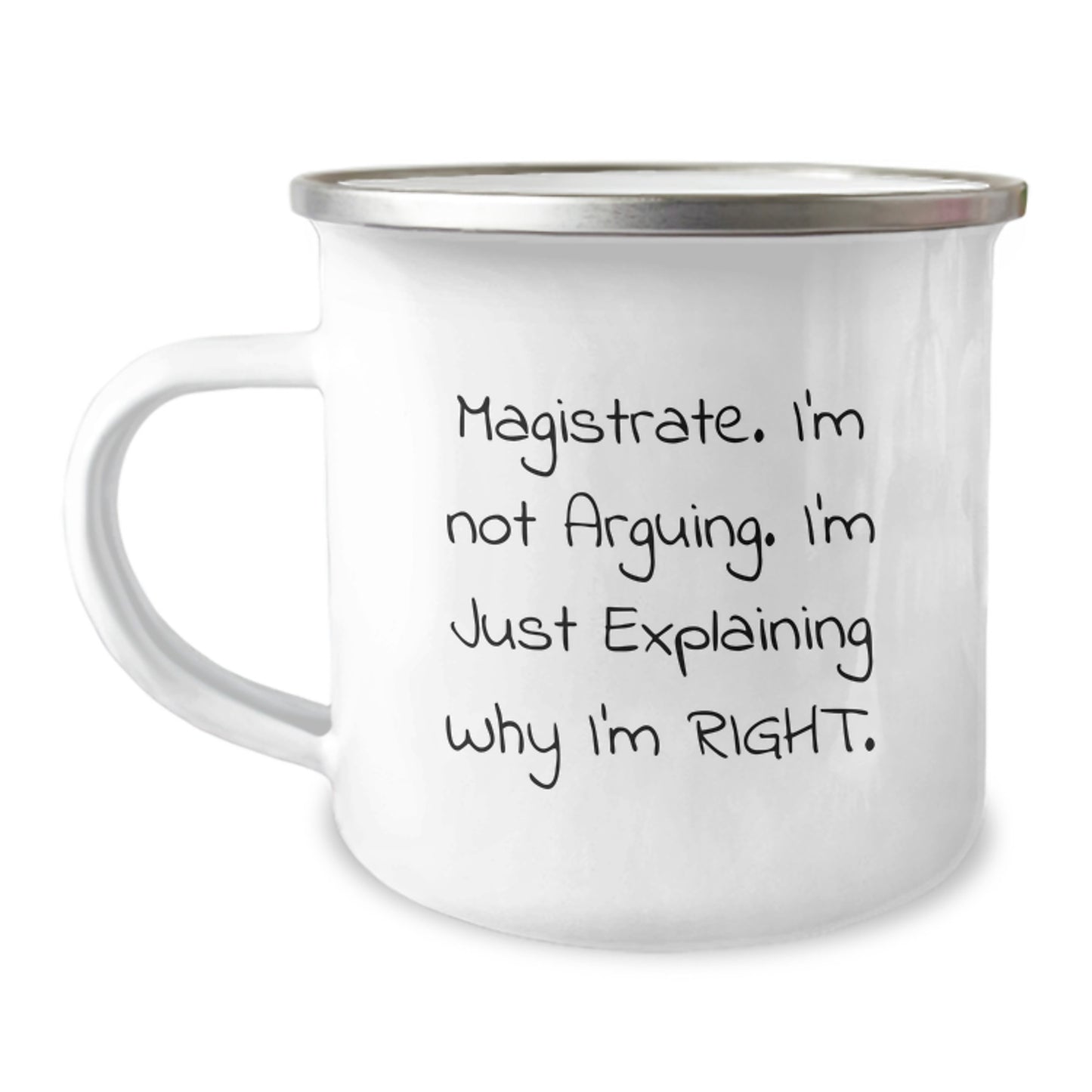 Magistrate Keepsake Camping Mug for Him Birthday Gift with Enamel Finish - Image 1