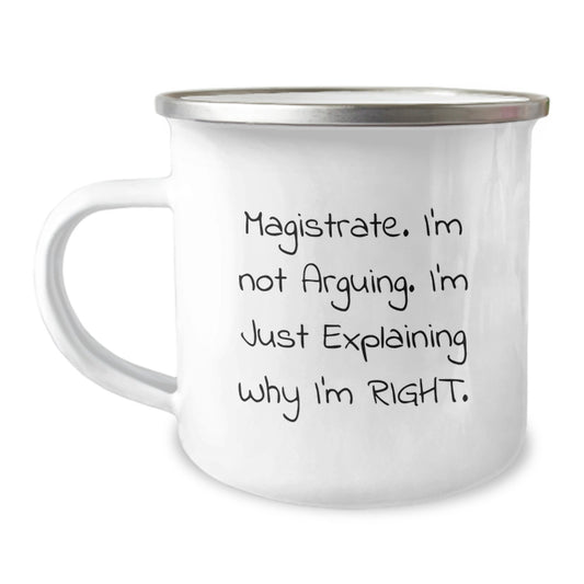 Magistrate Keepsake Camping Mug for Him Birthday Gift with Enamel Finish - Image 1