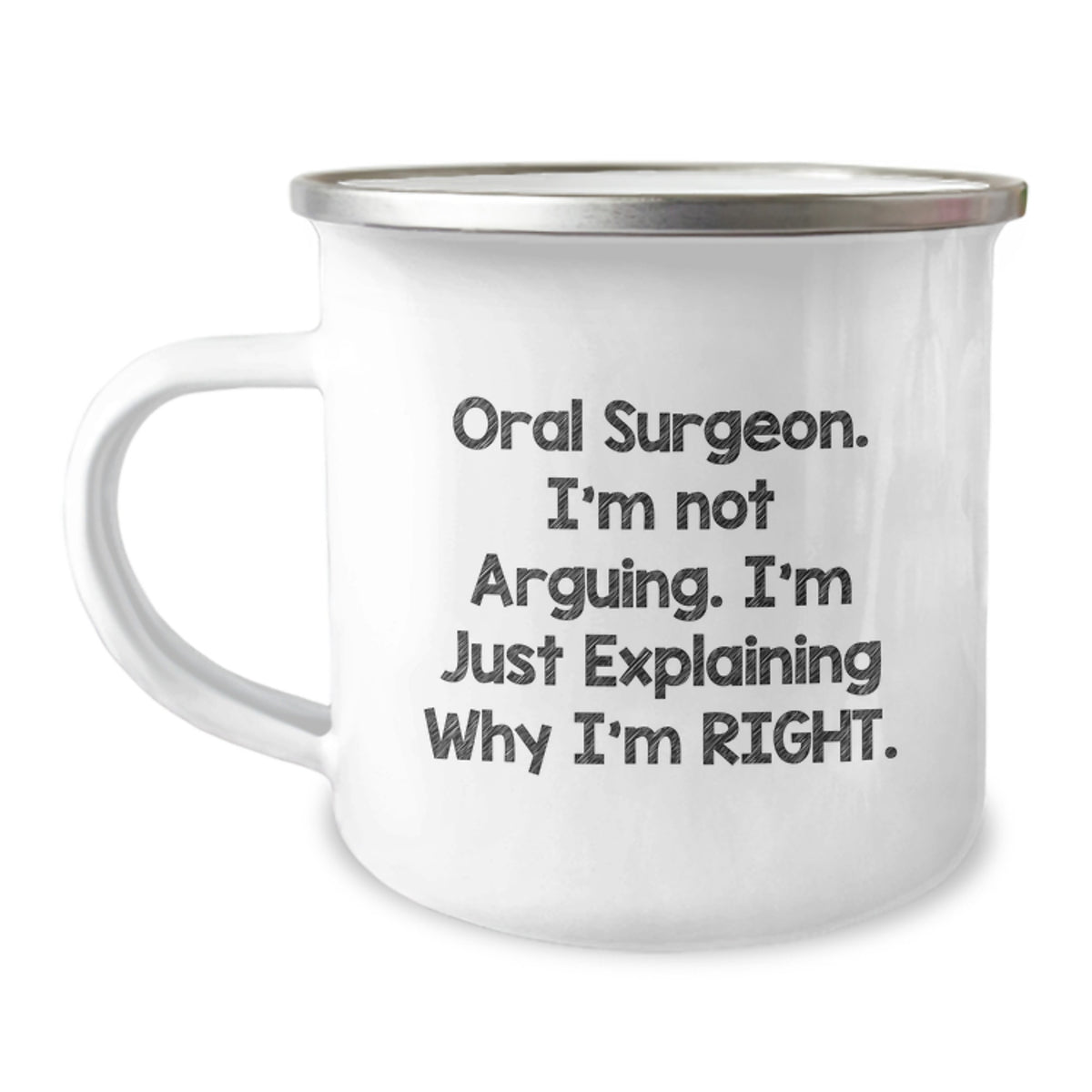 Funny Oral Surgeon Gifts from Men, Unique Camping Mugs for Oral Surgeons on Valentine's - Explaining Why I'm Right - Image 1