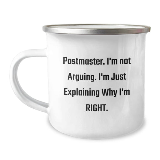 Funny Postmaster Gifts for Men, Camping Mugs with Inspirational Quote, Birthday Unique Gifts from Friends and Family, Postmaster Appreciation - Image 1