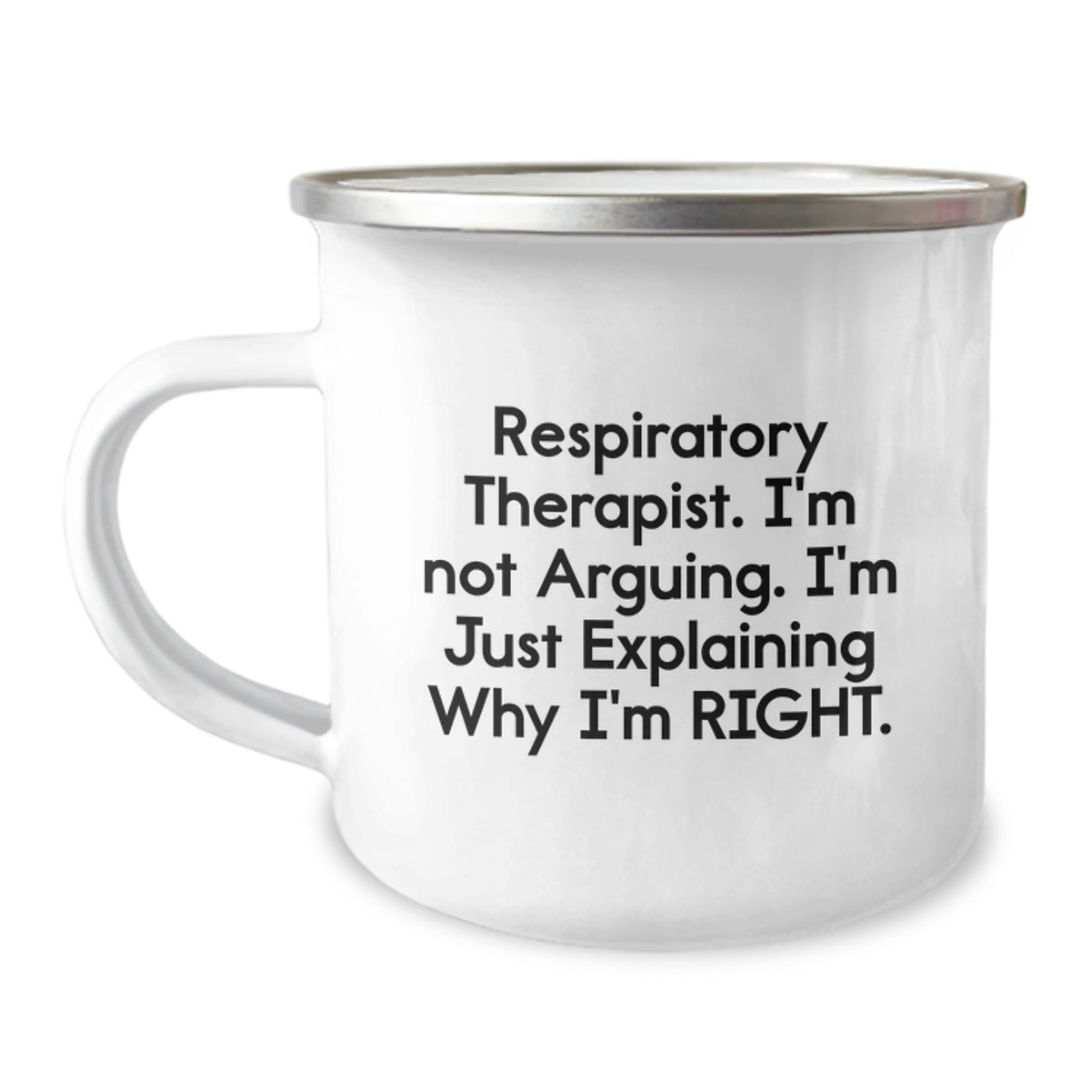 Funny Respiratory Therapist Gifts from Men to Respiratory Therapist for Birthday Unique Camping Mugs Explaining Right, Gifts for Respiratory Therapist Birthday Fun - Image 1
